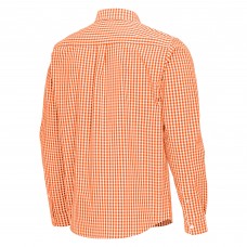 Philadelphia Flyers Antigua Orange Ellis Tri-Blend Long Sleeve Button-Down Shirt
