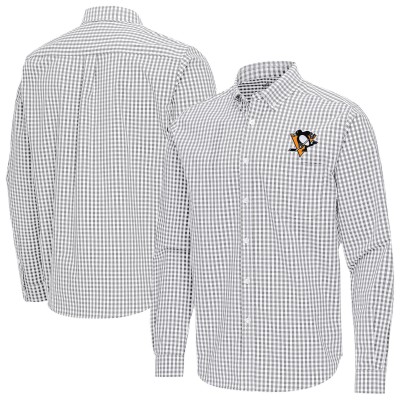 Рубашка Pittsburgh Penguins Antigua Gray Ellis Tri-Blend