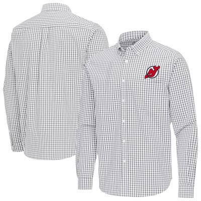 Рубашка New Jersey Devils Antigua Gray Ellis Tri-Blend