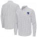 New York Rangers Antigua Gray Ellis Tri-Blend Long Sleeve Button-Down Shirt