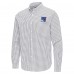 New York Rangers Antigua Gray Ellis Tri-Blend Long Sleeve Button-Down Shirt