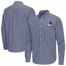 Vancouver Canucks Antigua Navy Ellis Tri-Blend Long Sleeve Button-Down Shirt