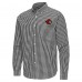 Ottawa Senators Antigua Black Ellis Tri-Blend Long Sleeve Button-Down Shirt