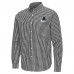 Vancouver Canucks Antigua Black Ellis Tri-Blend Long Sleeve Button-Down Shirt