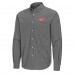 Detroit Red Wings Antigua Black Porter Woven Tri-Blend Long Sleeve Button-Down Shirt