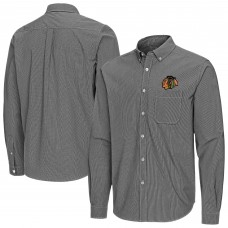 Рубашка Chicago Blackhawks Antigua Black Porter Woven Tri-Blend