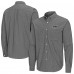 Los Angeles Kings Antigua Black Porter Woven Tri-Blend Long Sleeve Button-Down Shirt