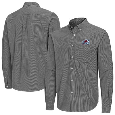 Рубашка Colorado Avalanche Antigua Black Porter Woven Tri-Blend