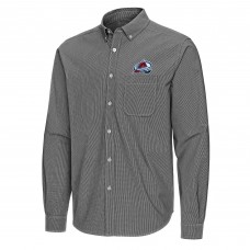 Рубашка Colorado Avalanche Antigua Black Porter Woven Tri-Blend