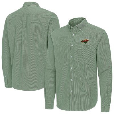 Рубашка Minnesota Wild Antigua Green Porter Woven Tri-Blend