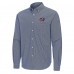 Columbus Blue Jackets Antigua Navy Porter Woven Tri-Blend Long Sleeve Button-Down Shirt
