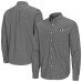 Nashville Predators Antigua Black Porter Woven Tri-Blend Long Sleeve Button-Down Shirt