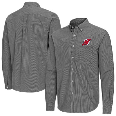 Рубашка New Jersey Devils Antigua Black Porter Woven Tri-Blend