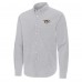 Nashville Predators Antigua Gray Porter Woven Tri-Blend Long Sleeve Button-Down Shirt