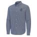Seattle Kraken Antigua Deep Sea Blue Porter Woven Tri-Blend Long Sleeve Button-Down Shirt