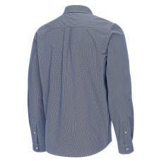 Seattle Kraken Antigua Deep Sea Blue Porter Woven Tri-Blend Long Sleeve Button-Down Shirt