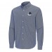 Vancouver Canucks Antigua Navy Porter Woven Tri-Blend Long Sleeve Button-Down Shirt