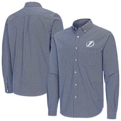 Рубашка Tampa Bay Lightning Antigua Navy Porter Woven Tri-Blend