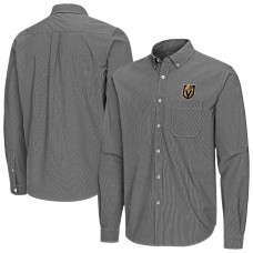Рубашка Vegas Golden Knights Antigua Black Porter Woven Tri-Blend