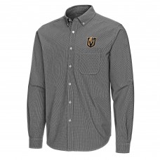 Рубашка Vegas Golden Knights Antigua Black Porter Woven Tri-Blend