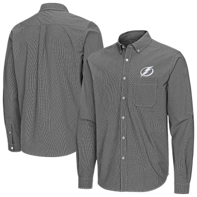 Рубашка Tampa Bay Lightning Antigua Black Porter Woven Tri-Blend