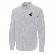 Рубашка Vegas Golden Knights Antigua Gray Porter Woven Tri-Blend
