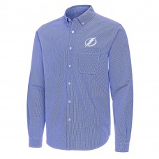 Рубашка Tampa Bay Lightning Antigua Blue Porter Woven Tri-Blend