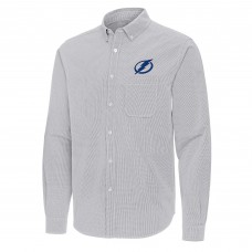 Рубашка Tampa Bay Lightning Antigua Gray Porter Woven Tri-Blend