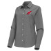 Женская джерси New Devils Antigua Black Porter Woven Tri-Blend Long Sleeve Button-Up Shirt
