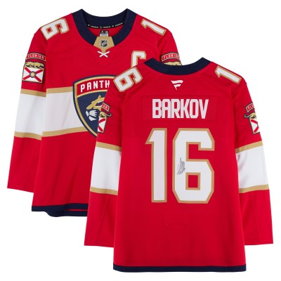 Игровая джерси Aleksander Barkov Florida Panthers Autographed Fanatics Authentic Red Fanatics Premium