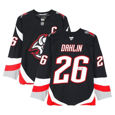 Rasmus Dahlin Buffalo Sabres Autographed Fanatics Authentic Black Alternate Fanatics Premium Jersey