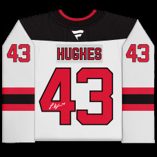 Джерси с автографом Luke Hughes New Devils Fanatics Authentic White Fanatics Premium Джерси с автографом Luke Hughes New Devils Fanatics Authentic White Fanatics Premium