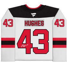 Джерси с автографом Luke Hughes New Devils Fanatics Authentic White Fanatics Premium Джерси с автографом Luke Hughes New Devils Fanatics Authentic White Fanatics Premium