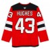Игровая джерси Luke Hughes New Devils Autographed Fanatics Authentic Red Fanatics Premium