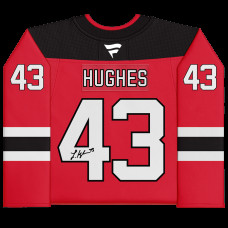 Джерси с автографом Luke Hughes New Devils Fanatics Authentic Red Fanatics Premium Джерси с автографом Luke Hughes New Devils Fanatics Authentic Red Fanatics Premium