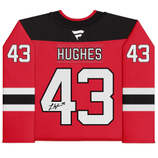Джерси с автографом Luke Hughes New Devils Fanatics Authentic Red Fanatics Premium Джерси с автографом Luke Hughes New Devils Fanatics Authentic Red Fanatics Premium