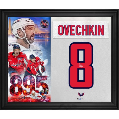 Alexander Ovechkin Washington Capitals Autographed Fanatics Authentic Framed 20 x 24 895th Goal Jersey Number Collage
