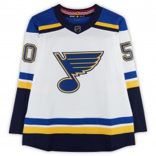 Jordan Binnington St. Louis Blues Autographed Fanatics Authentic White adidas Jersey