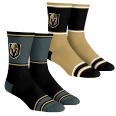 Unisex Vegas Golden Knights Rock Em Socks 2-Pack Color Block Crew Socks Set Unisex Vegas Golden Knights Rock Em Socks 2-Pack Color Block Crew Socks Set