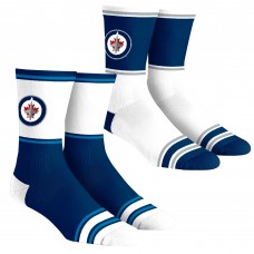 Подростковая Winnipeg Jets Rock Em Socks 2-Pack Color Block Crew Socks Set