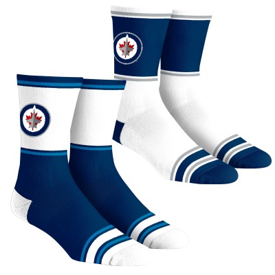 Подростковая Winnipeg Jets Rock Em Socks 2-Pack Color Block Crew Socks Set