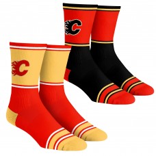 Подростковая Calgary Flames Rock Em Socks 2-Pack Color Block Crew Socks Set