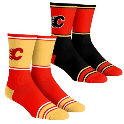 Подростковая Calgary Flames Rock Em Socks 2-Pack Color Block Crew Socks Set