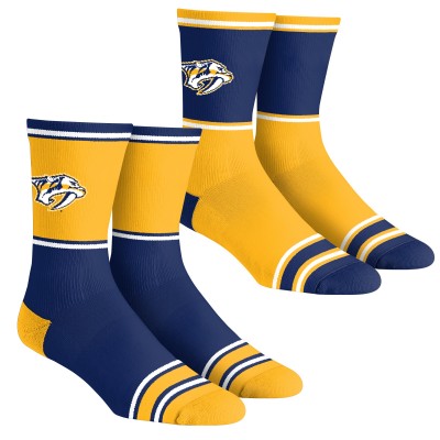 Подростковая Nashville Predators Rock Em Socks 2-Pack Color Block Crew Socks Set