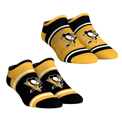 Unisex Pittsburgh Penguins Rock Em Socks 2-Pack Color Block Low Cut Socks Set