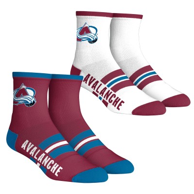 Две пары носков Unisex Colorado Avalanche Rock Em Socks Multi Stripe Quarter