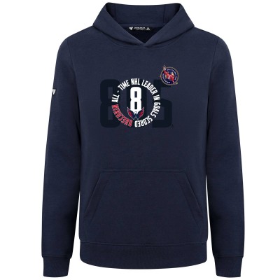 Детская толстовка Washington Capitals Alexander Ovechkin Levelwear Navy NHL All-Time Leading Goal Scorer Milestone Name & Number Podium