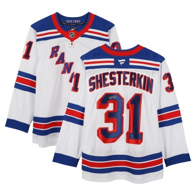 Igor Shesterkin New York Rangers Autographed Fanatics Authentic White Fanatics Premium Jersey