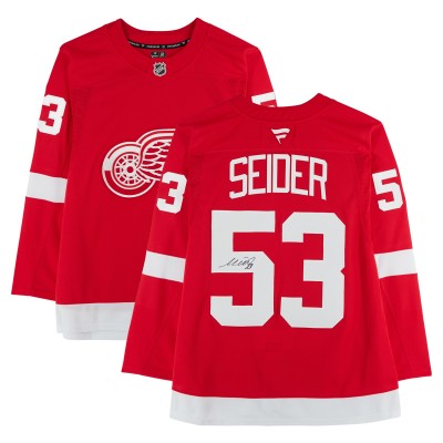 Moritz Seider Detroit Red Wings Autographed Fanatics Authentic Red Fanatics Premium Jersey