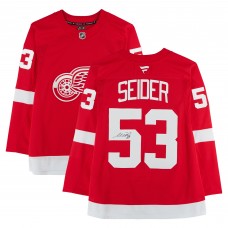 Moritz Seider Detroit Red Wings Autographed Fanatics Authentic Red Fanatics Premium Jersey